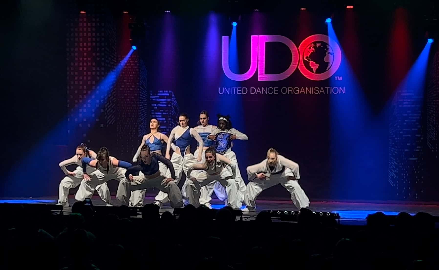 dance team on the stage during UDO Competition